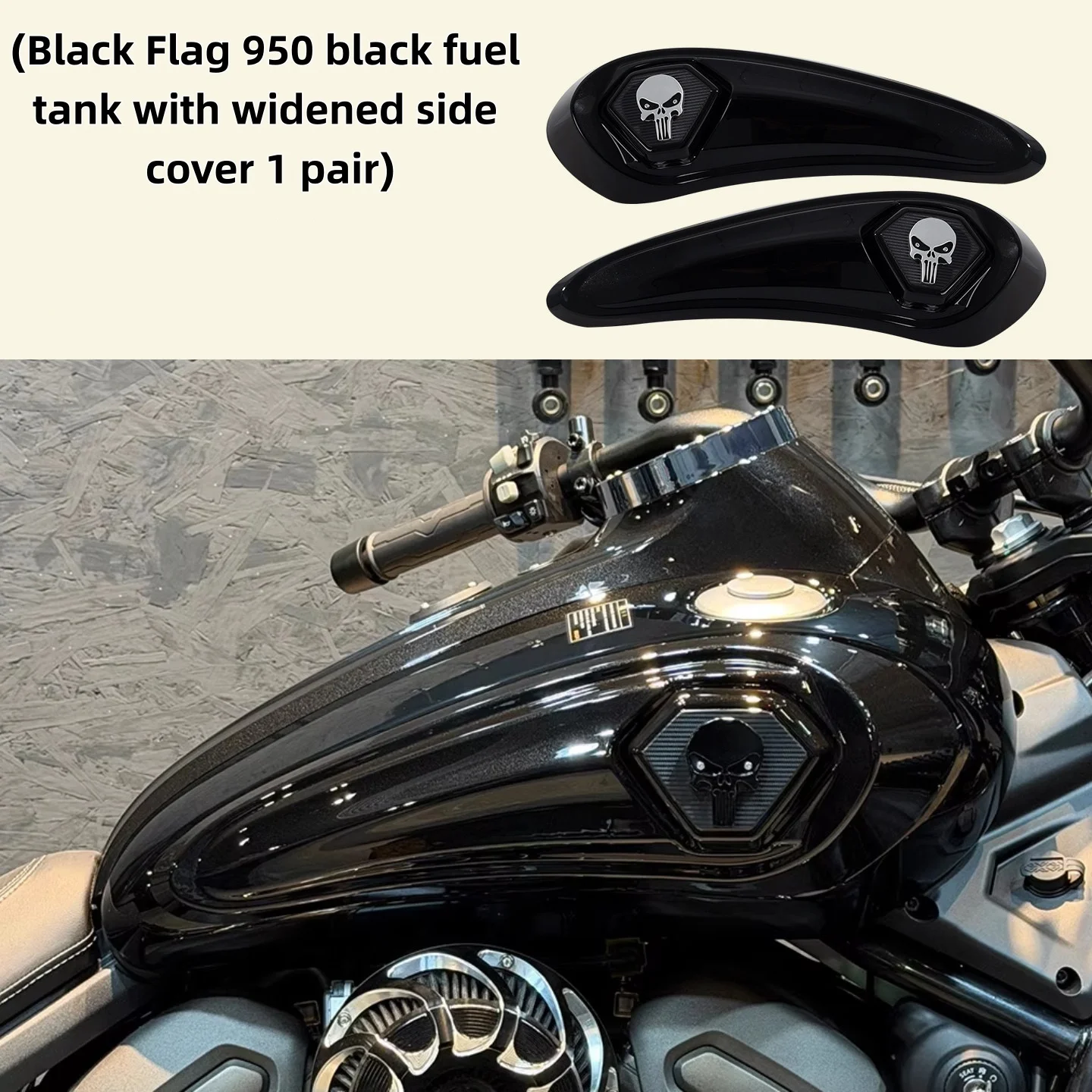 For Benda Dark Flag 950 Motorcycle Fuel Tank Dash Cover Widened Side Fairing With Electronic Watch Decor Shell Mod Accessories
