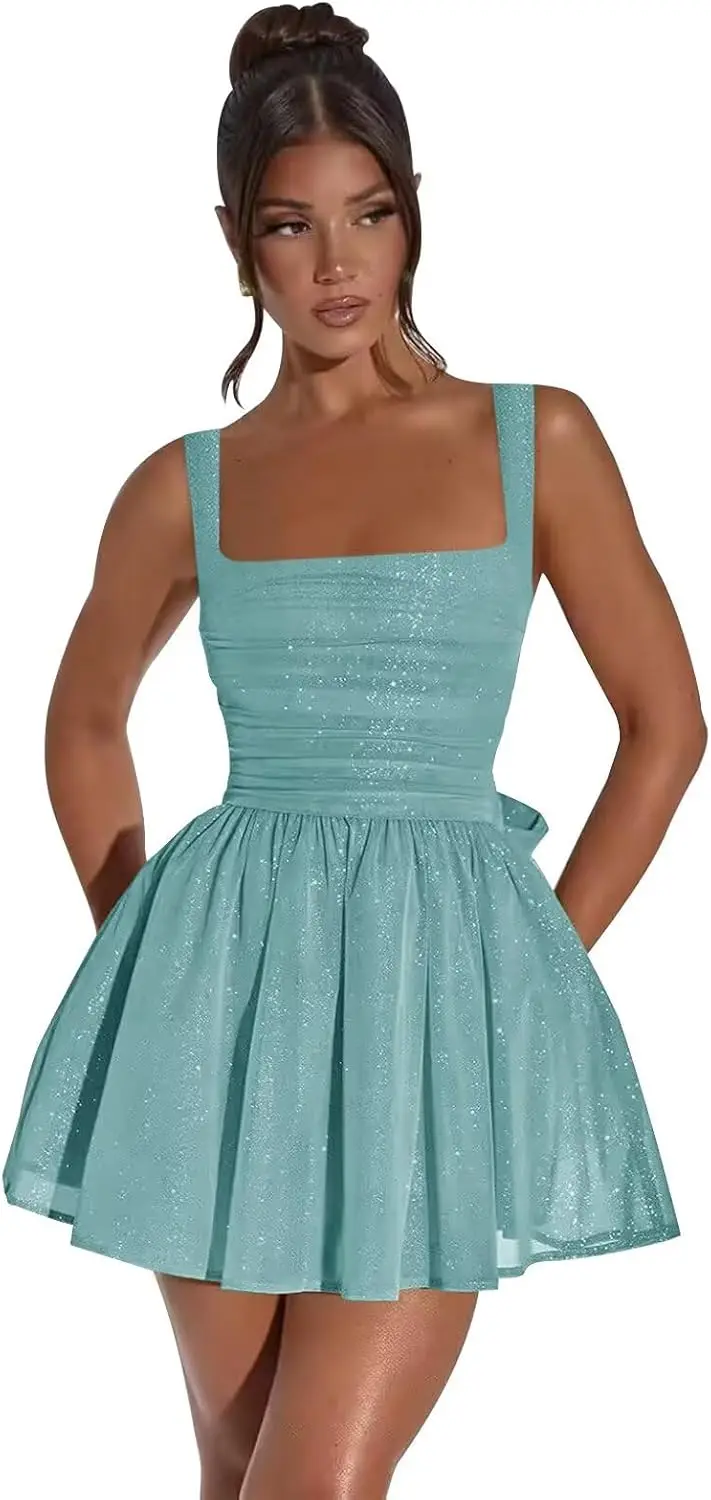 short-tulle-homecoming-dresses-with-bow-square-neck-mini-cocktail-party-gown-for-teens-evening-short-prom-dress-graduation-dress