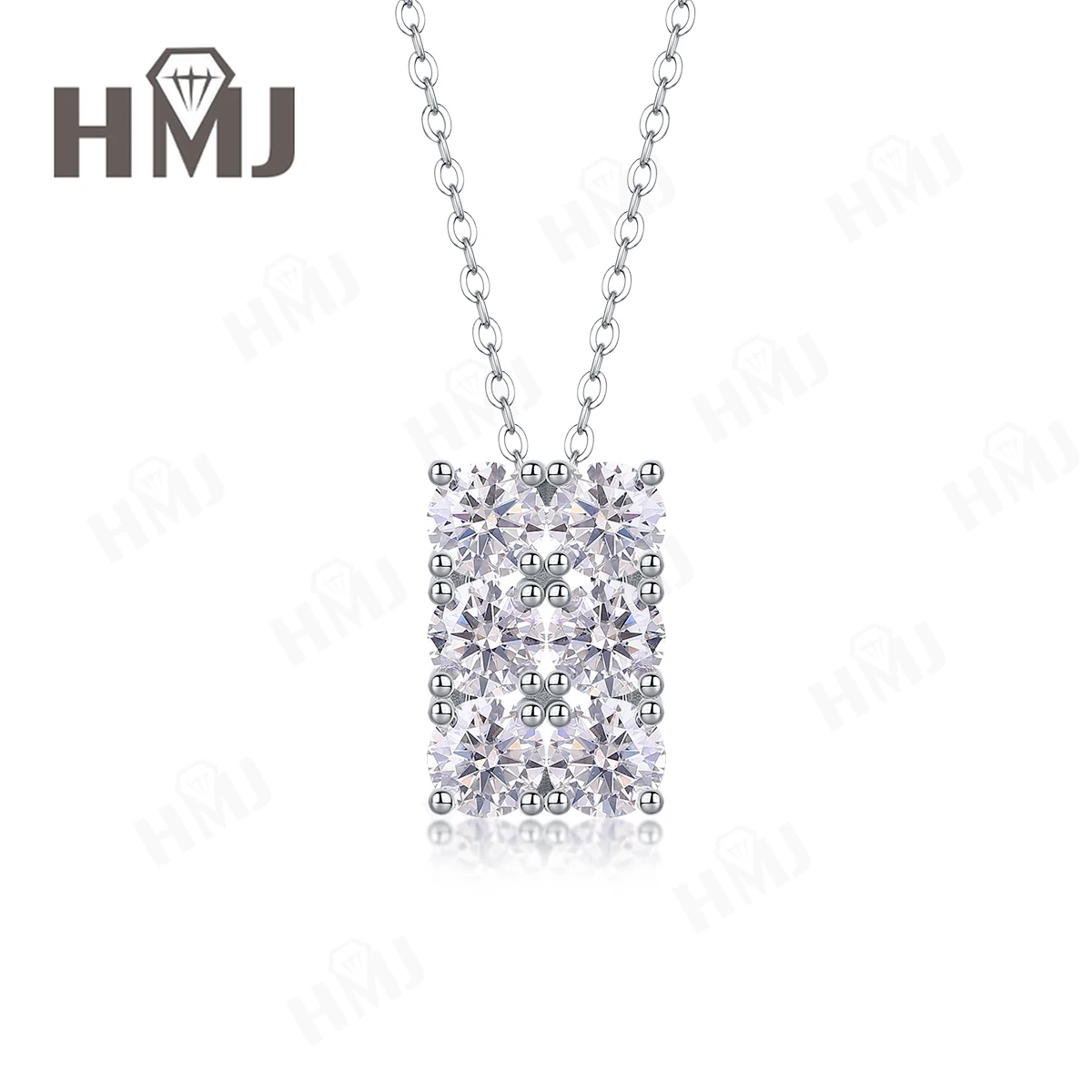 

D Color 1.8ct Mossanite Necklace 925 Sterling Silver Round Cut Pendant VVS1 Clarity Fine Jewelry Gift For Women Anniversary