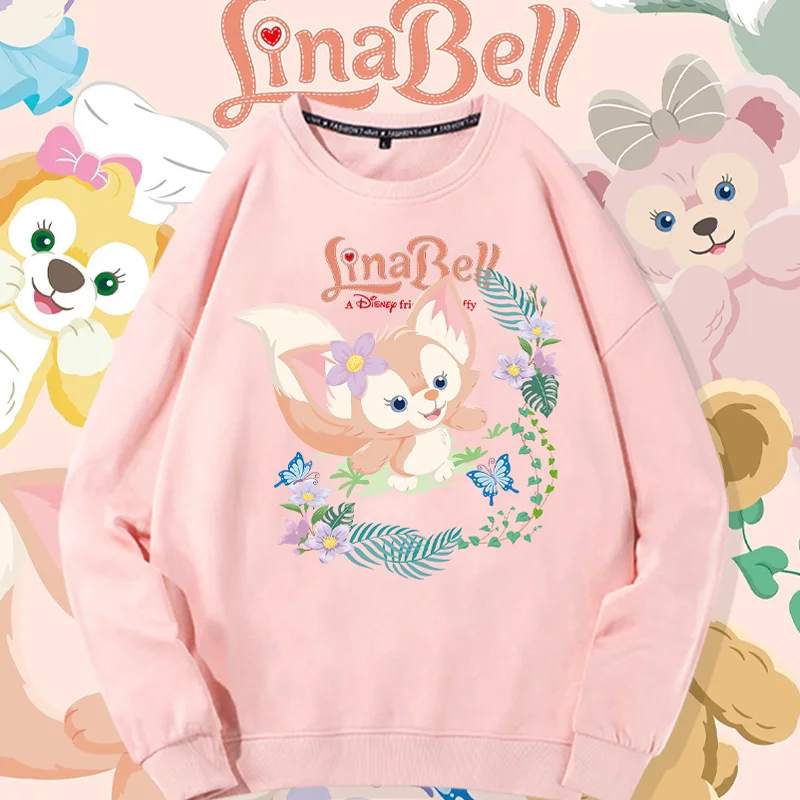 

Disney Lingna Belle Co branded Round Neck Sweater Women's Autumn Loose Small Figure Trendy Brand Fashion Coat Clothes Girl