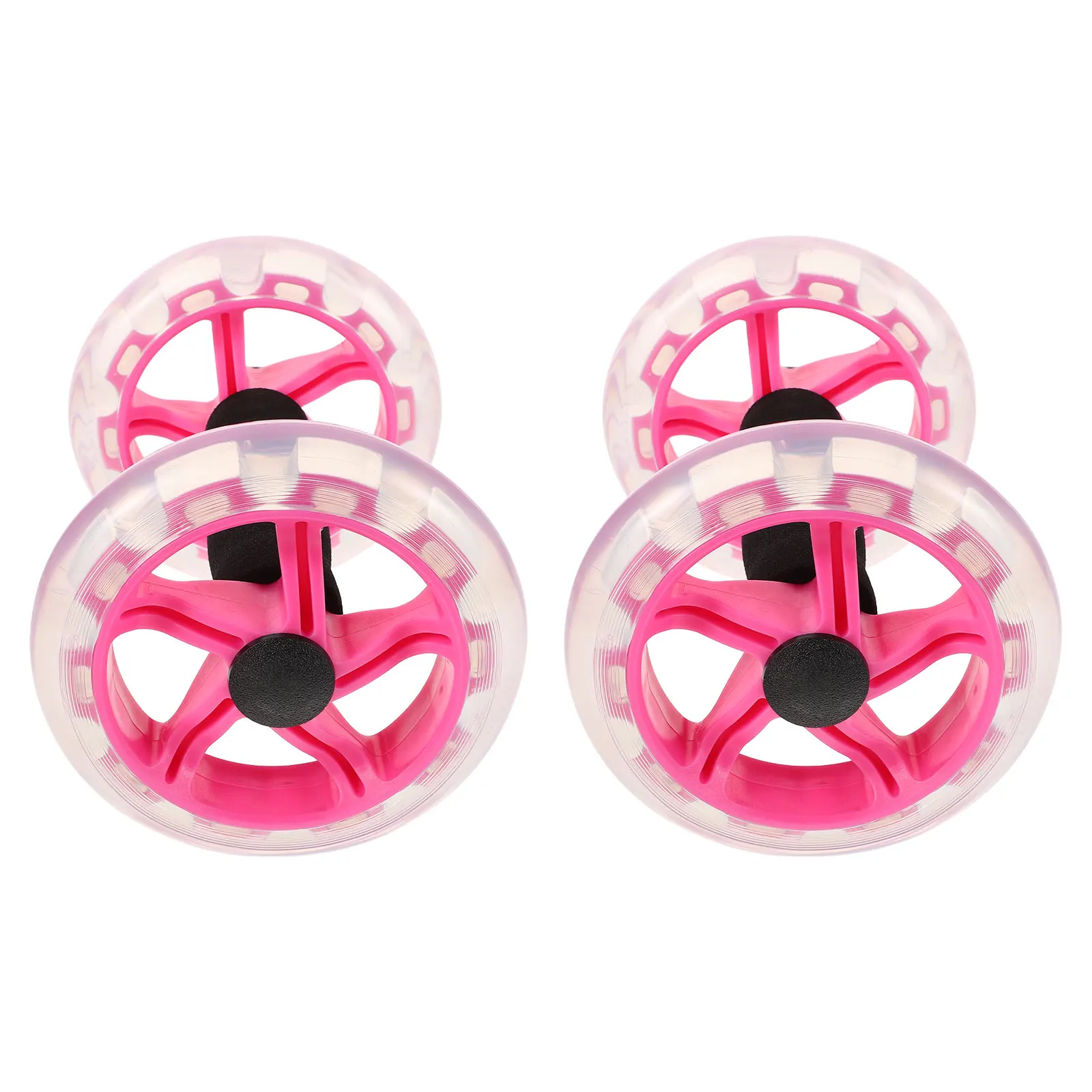 

2 Pcs Ab Two Wheels Roller for Core Workout Plastic Abdominal Exercise