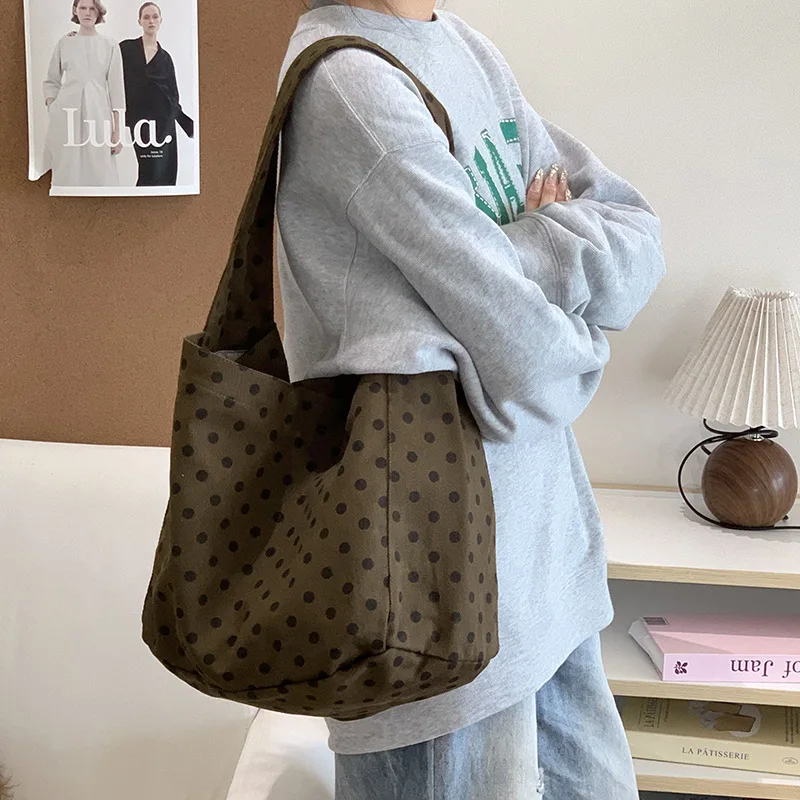 سعة كبيرة العصرية ليوبارد طباعة قماش حمل حقيبة عادية المتخصصة حقيبة يد نسائية 2025 نمط جديد تنوعا حقيبة كتف مفردة #3