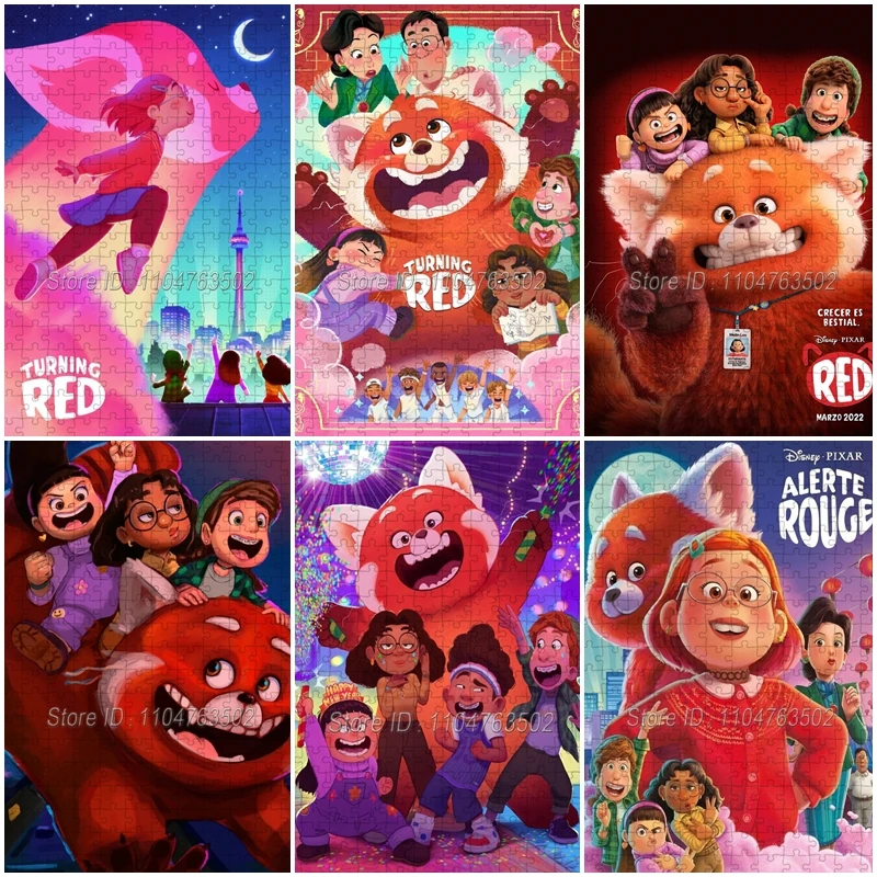 

Pixar Turning Red Jigsaw Puzzle Disney Animated Movie 108/200/300/500/1000 Pieces Puzzles Adult Stress Relieving Handmade Toys