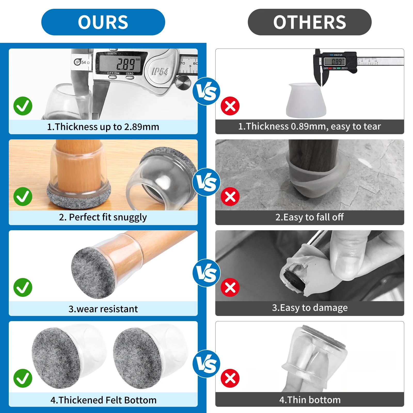Рисунок 3 - силиконовые накладки на ножки стула