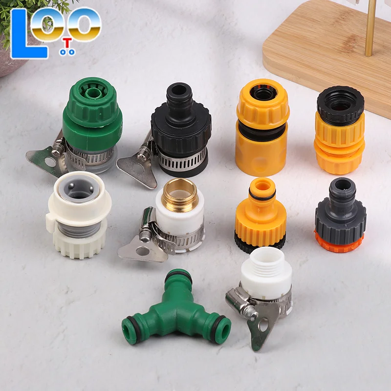유니버설 수도꼭지 연결기 탭 커넥터 어댑터 정원 주방 물 호스 파이프 조인트 피팅 액세서리
