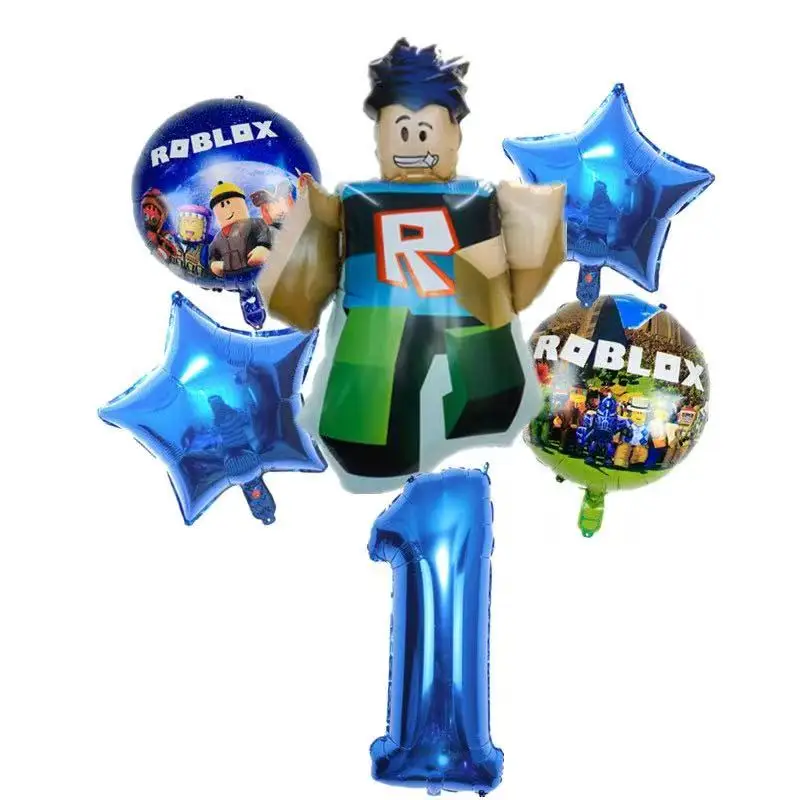 Roblox Balloon Game Cartoon Birthday Balloon Party Decoration Baby Shower Set Room Children's Gifts Christmas Party