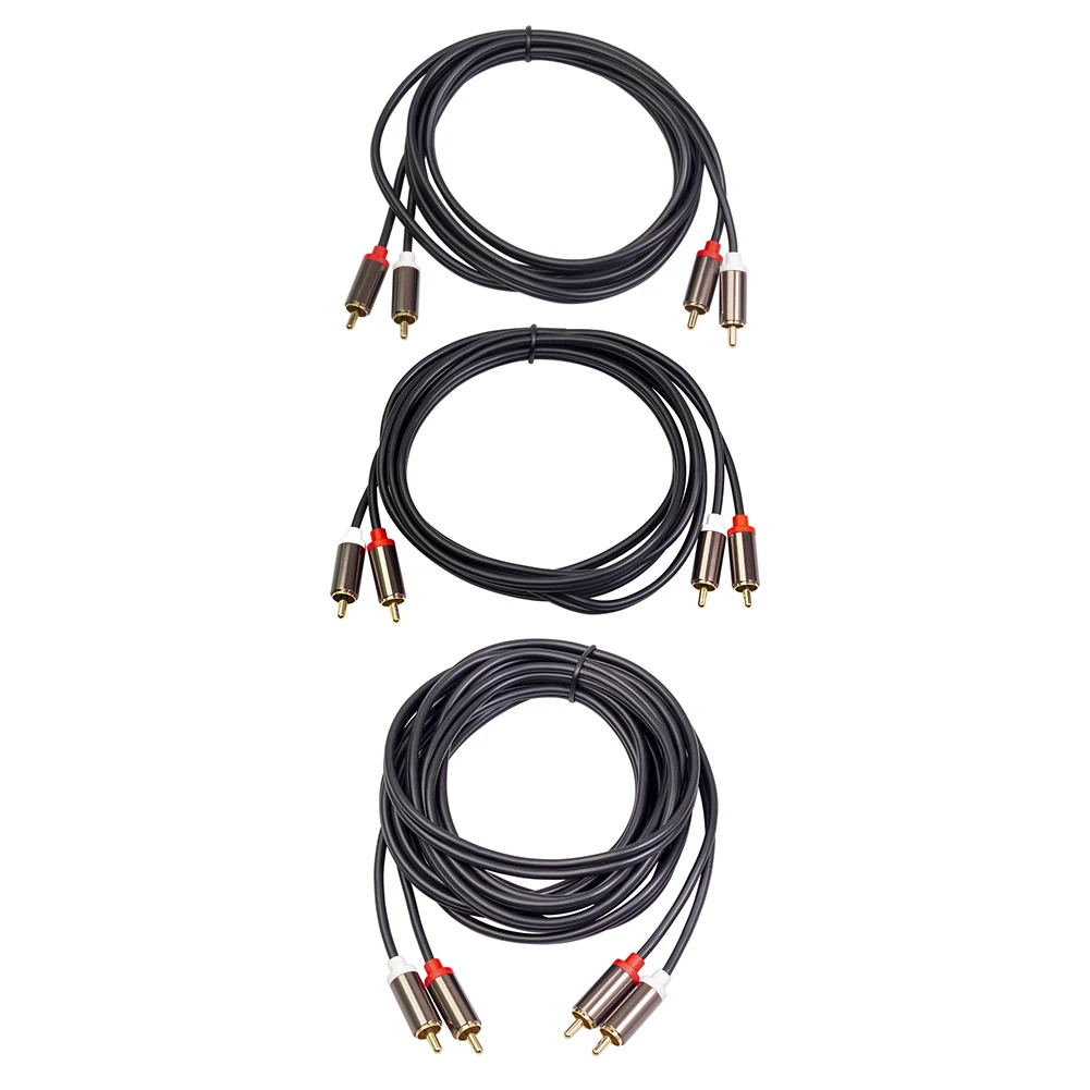 Audiokabel RCA zu 2 RCA Kabel Stecker auf Stecker 1m 2m 3m 2 Mikrofon-Mixer für Heimkino DVD TV