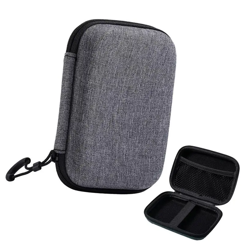 Kopfhörer tasche Eva Aufbewahrung tasche mit Clip kabel gebundener Kopfhörer hülle Halter Schutzhülle Reisetasche wasserdicht für alle 2,5 Zoll