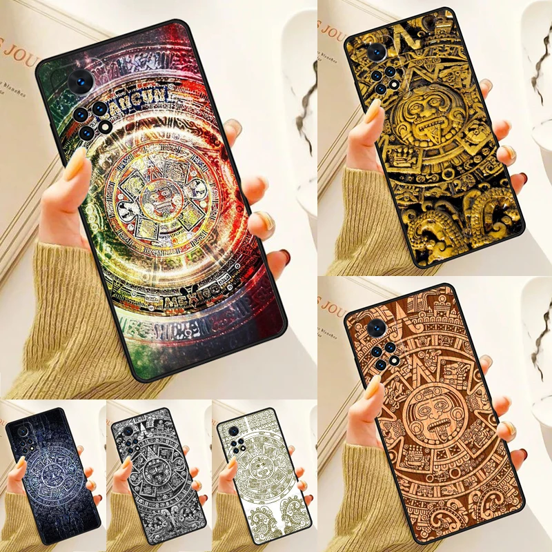 Aztec Calendar Mayan Native Case For Samsung Galaxy S24 Plus S23 S20 S21FE Lite S22 Ultra Note 20 S8 S9 S10 Phone Coque