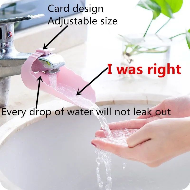 1PCS Bathroom Faucet Extender Adjustable Baby Hand Washer Children\'s Sink Faucet Extender Bathroom Pendant Child Splash Spout