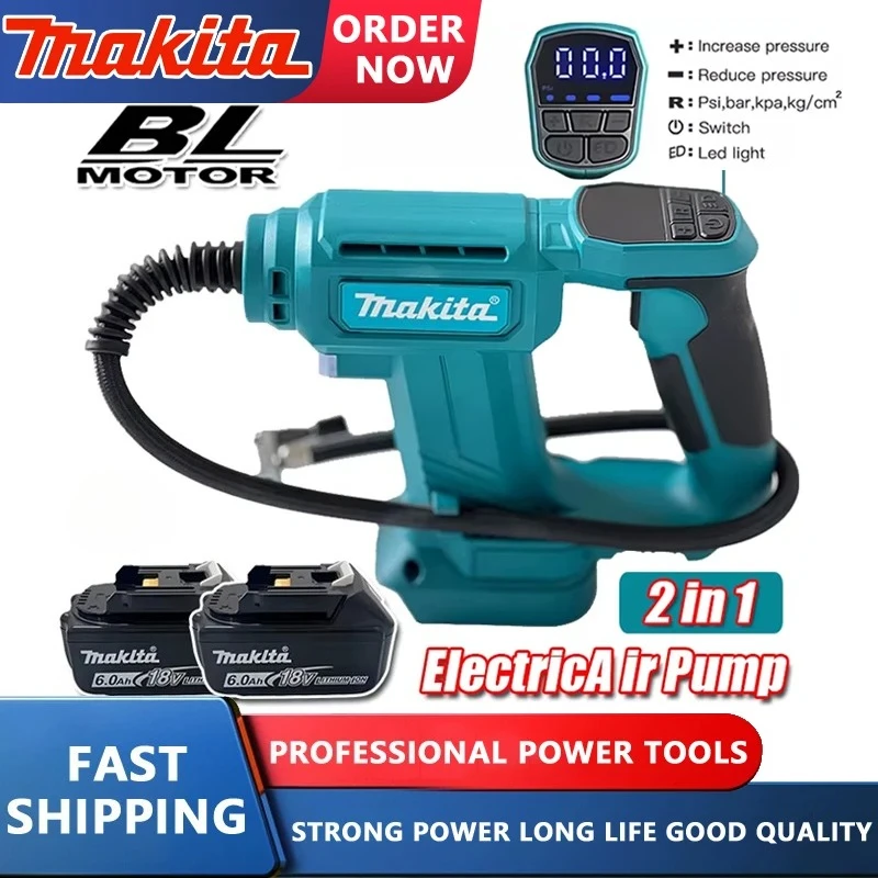 

Makita Cordless Air Compressor Air Pump Portable Car Tire InflatorWith Digital Display Inflatable Pump For 18V Bettery Tool