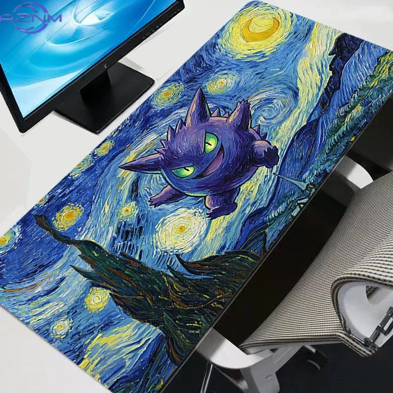 Gengar Ghost Pokemon Graffiti Style Anime Rubber Mouse Pad Non Slip Gaming Desk Mat for Laptop PC Desktop Decor 4