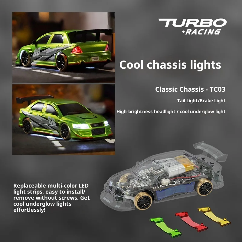 Children's Toy Car Gift TURBO RACING C66 Desktop 1:76 Mini Electric Remote Control Model Car C66 Simulation Drift Car