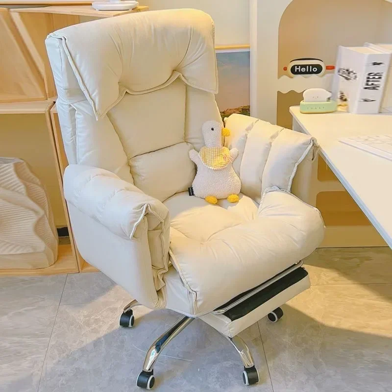 

Customizable Comfortable Lazy Sofa Chair for Home Use, Reclining Office Computer Chair with Footrest