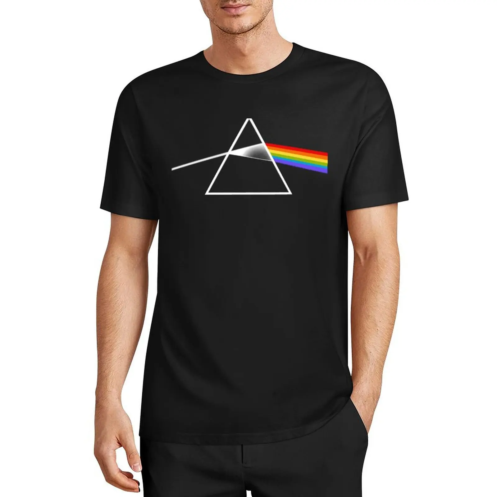 

Refraction of light on a prism T-Shirt boys whites anime stuff men t shirts