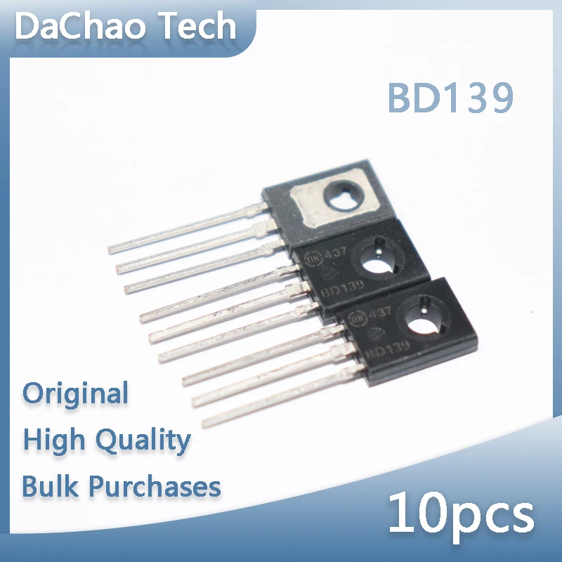 10pcs BD139 80V 1.5A 1.25W TO-126 ON Onsemi Triode Original New