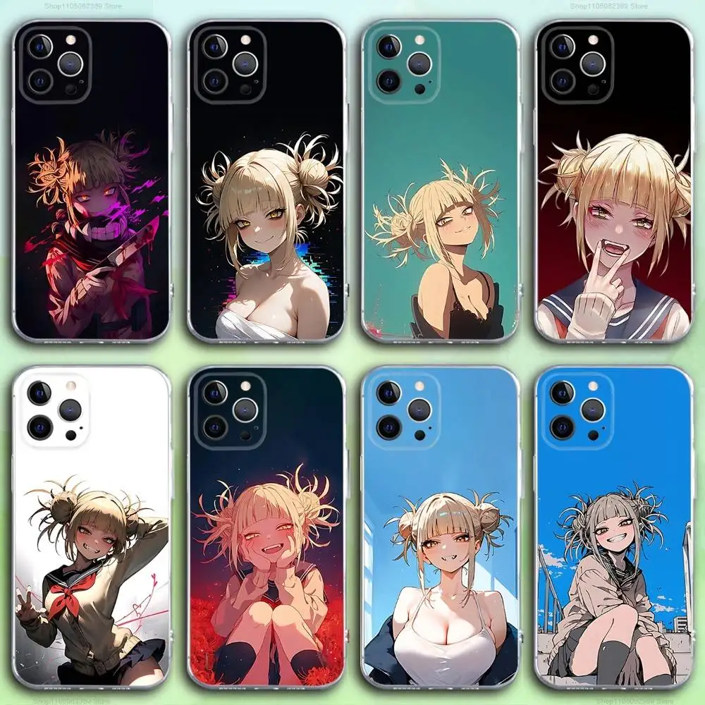 

My Hero H-Himiko Toga Phone Case For iPhone 16,15,14,13,12,11 Pro,Max,Plus,X,XS,XR,SE4,E Mini Transparent Soft Cover