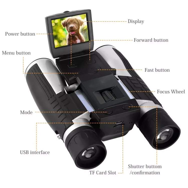 أفضل 1080p كامل HD 5mp مجهر رقمي تلسكوب حراري كاميرا مجهر 12x32 مع كاميرا رقمية مدمجة #5