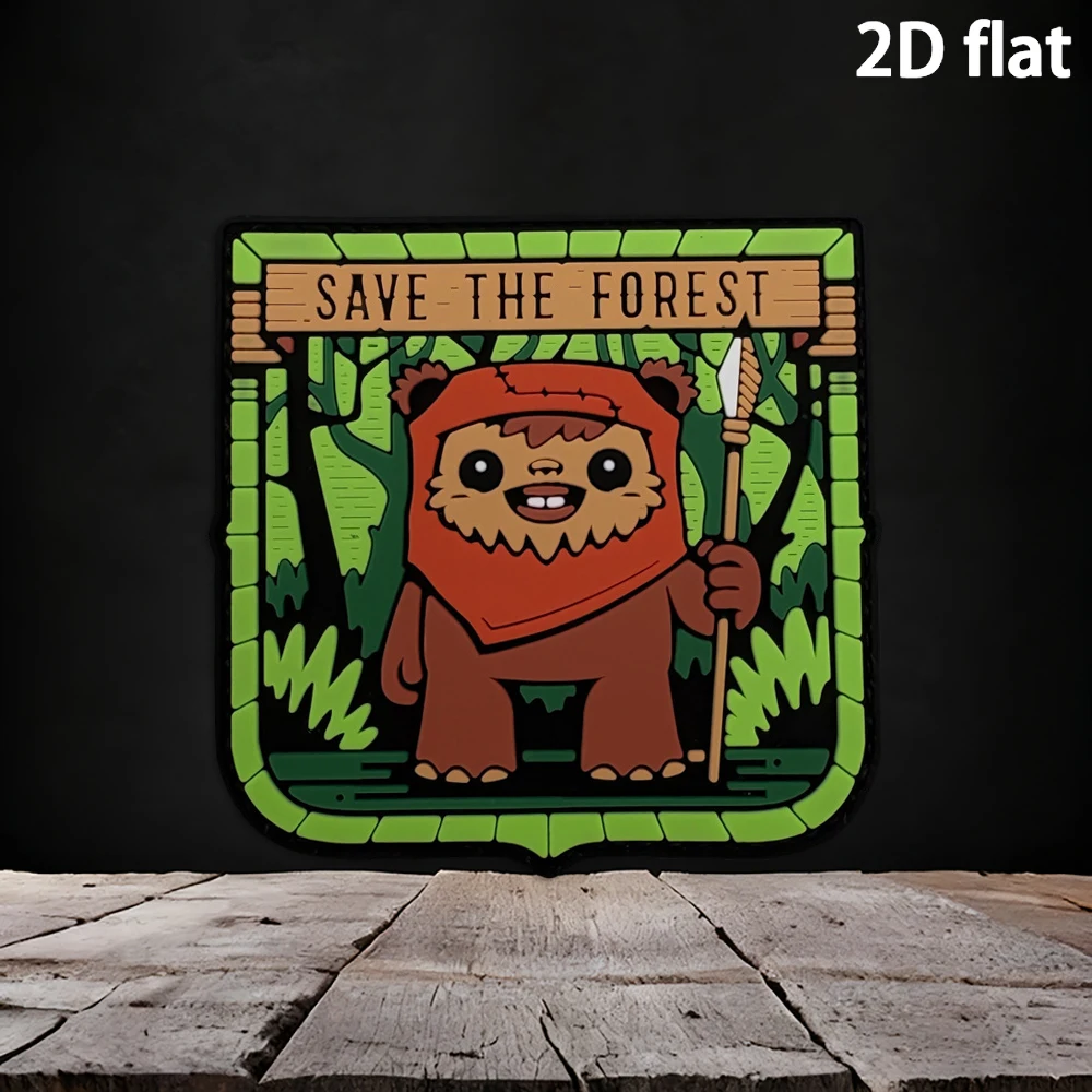 Specifications Available: 1Pc/2Pcs/3Pcs. Pvc Arm Patch with a Shield-Shaped Design Featuring a Bear Holding a Spear. Comes with a Matching Soft Rubber Backing Material That Can Be Repeatedly Peeled and Attached Without Leaving Residue. Fresh Green and Brown Color-Blocking Design. Suitable for Outdoor Functional Bags, Jackets, Cycling Jackets, and Sleeve Decoration Accessories