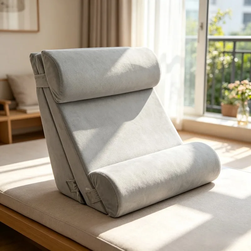 Bedside Backrest Cushion, Large Soft Headboard Pillow for Waist Support, Removable Cover for Elderly Pregnant Acid Reflux
