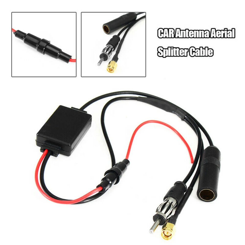 

Splitter Aerial Splitter 75Ω 88-108MHZ Antenna Auto Cable Car 1 Pc 12-13dB DAB Stereo DC 10-15V Signal Reception