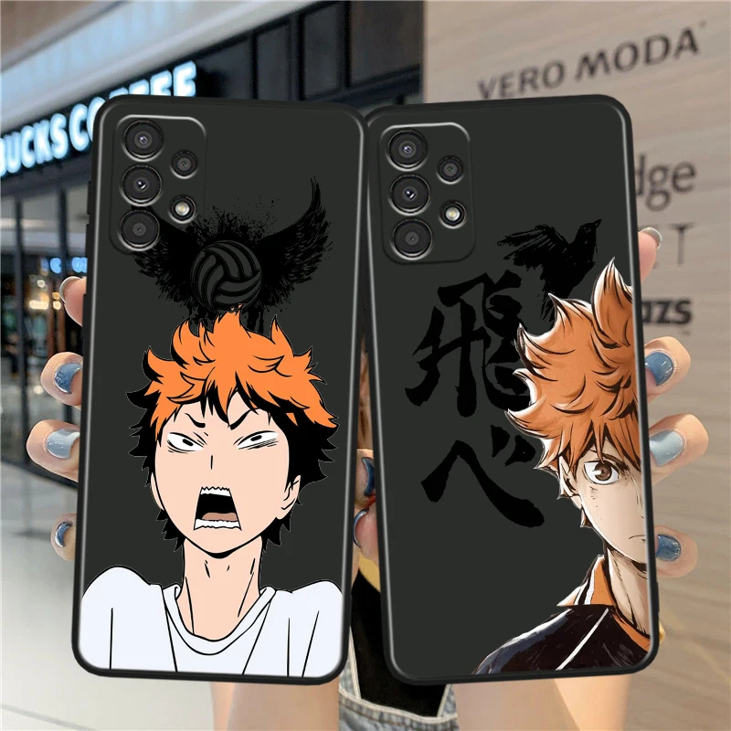 Haikyuu Animation For Samsung A73 A72 A54 A53 A52S A34 A33 A32 A25 A24 A23 A22 A15 A14 A13 A05 Black Phone Case