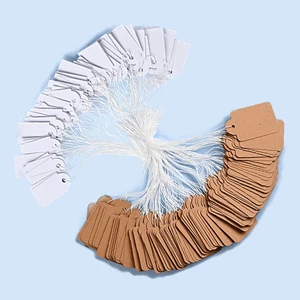 ملصقات ورق الكرافت المجوهرات المصنوعة يدويا ، عناصر الملابس ، البطاقات الفارغة ، تعليق العلامات ، سعر البضائع ، الترويج ، بطاقات العرض ، 100 قطعة أعلى 6 مبيعات سعر آلة تغليف بوليتو - No2