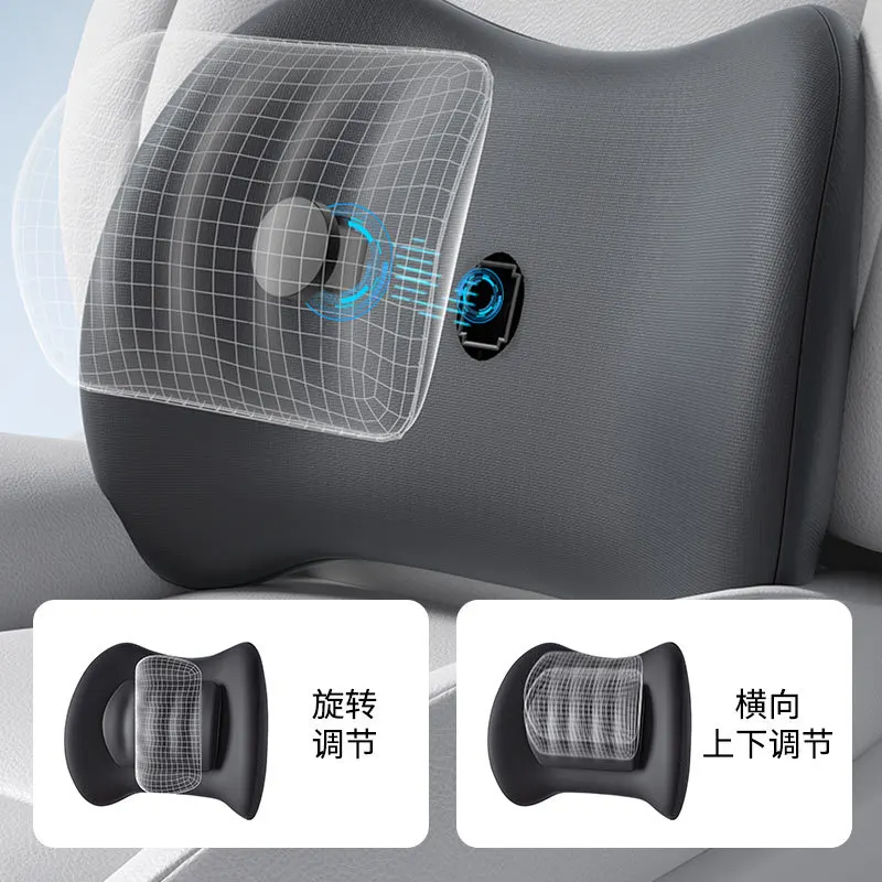 Universal 3D Envelop Car Waist Pillow, Body Fit Lumbar Support Headrest, Skin-friendly Breathable Cushion for Auto Office Chair