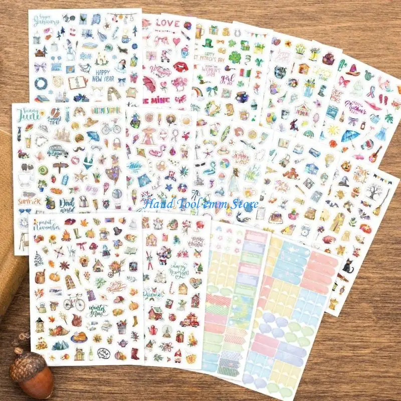 H37F Nhãn dán trang trí theo chủ đề Giáng sinh Nhãn dán lung linh cho việc làm thiệp tạp chí