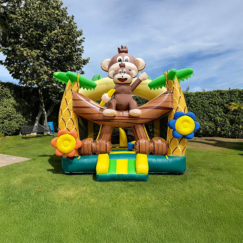 نفخ قرد الحارس منزل في الهواء الطلق القفز نطاط القلعة الحارس لحفلة عيد ميلاد نفخ بارك الحارس ملعب #2