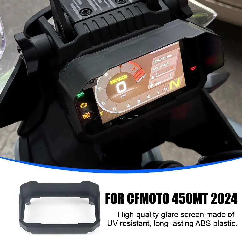 For CFMOTO 450MT 2024 Motorcycle Instrument Panel Sunshade Protective Cover UV-resistant Anti Glare Screen Protection Cover