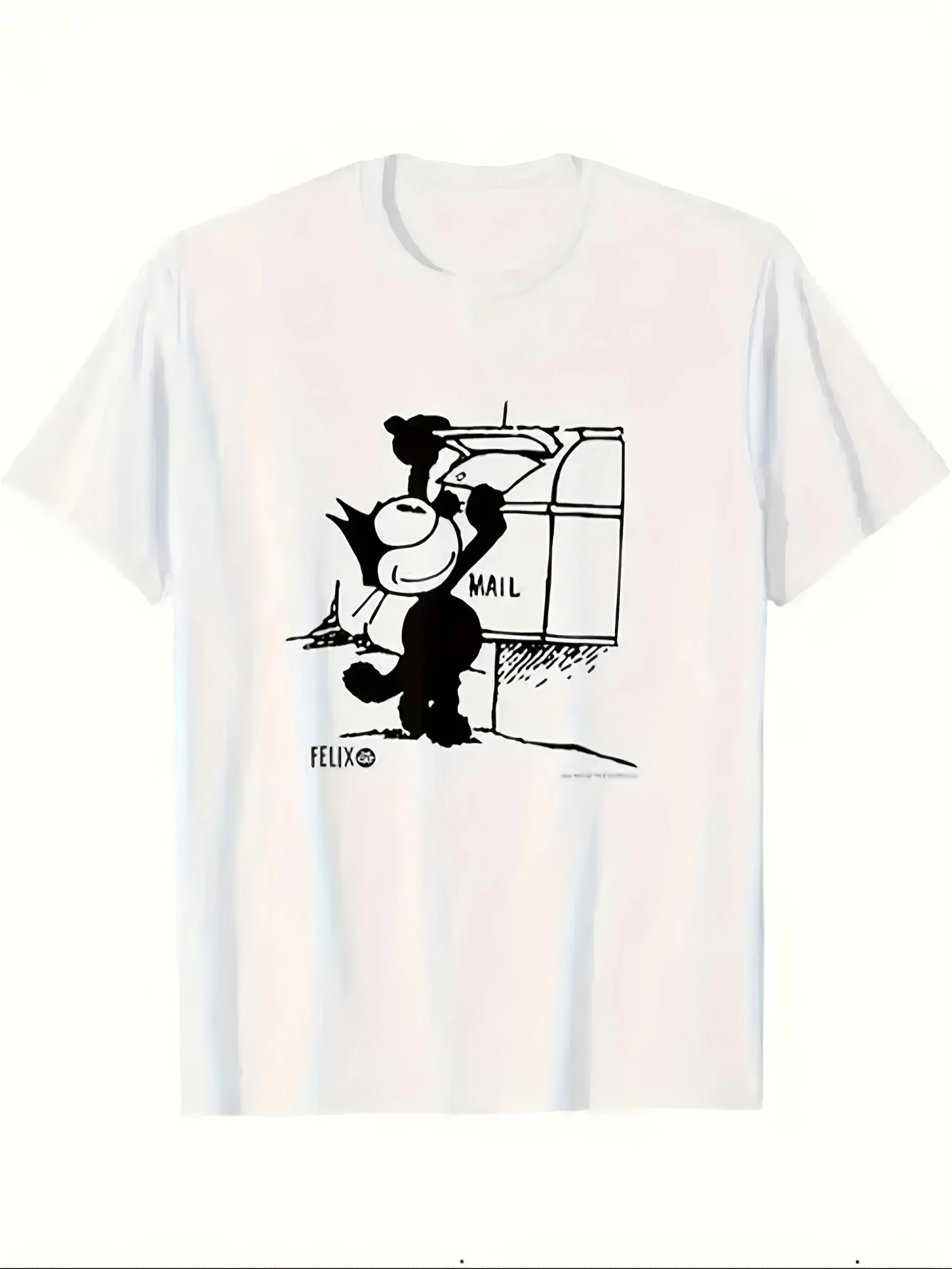 The best choice for a men's vintage Felix the Cat graphic T-shirt—a white vintage comic-style tee.