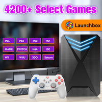 Hyper Base Lbox Retro Game Console Launchbox 2T HDD for PS4/PS3/PS2/WiiU/Wii/N64/DC/SS/PS1 for Win 8.1/10/11 PC 4280+PC/3D Games