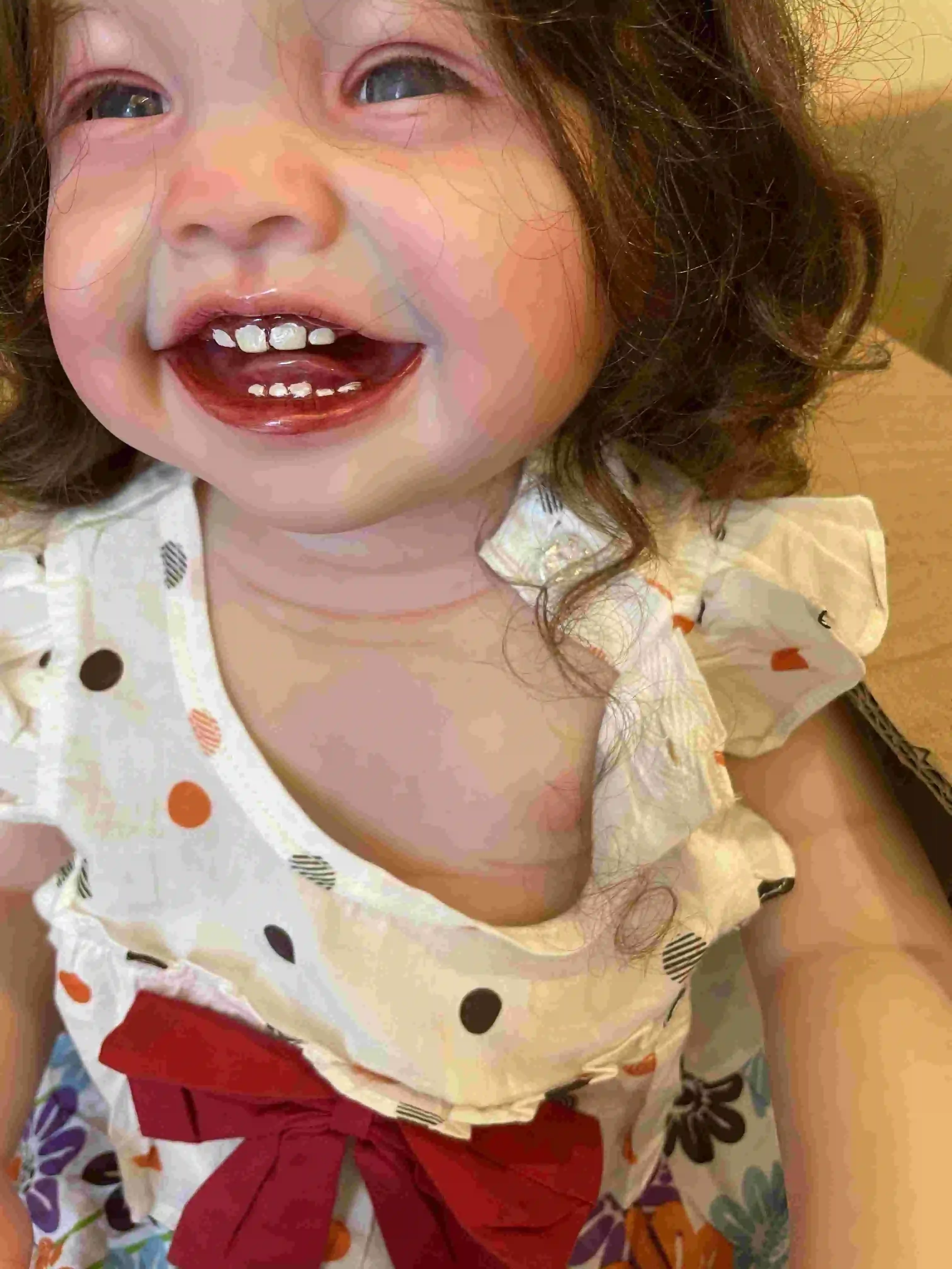 28인치 대형 리본 베베 인형 소녀 밀라 완성 베베 리본 인형 실물 같은 수제 인형