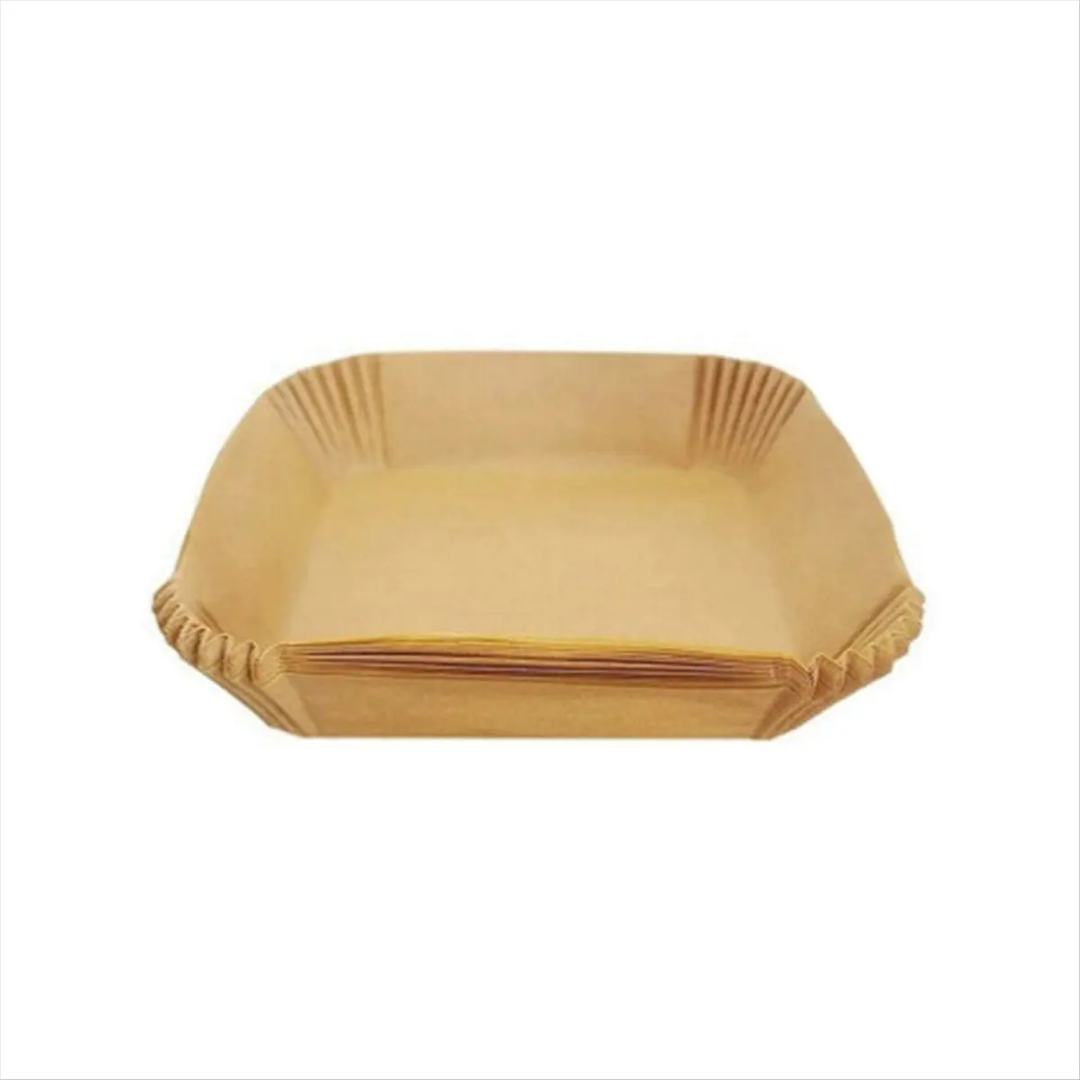 AA83 Air Fryer Baking Paper 20 cm,50 Pieces Air Fryer Baking Paper Waterproof and Oil Proof Brown