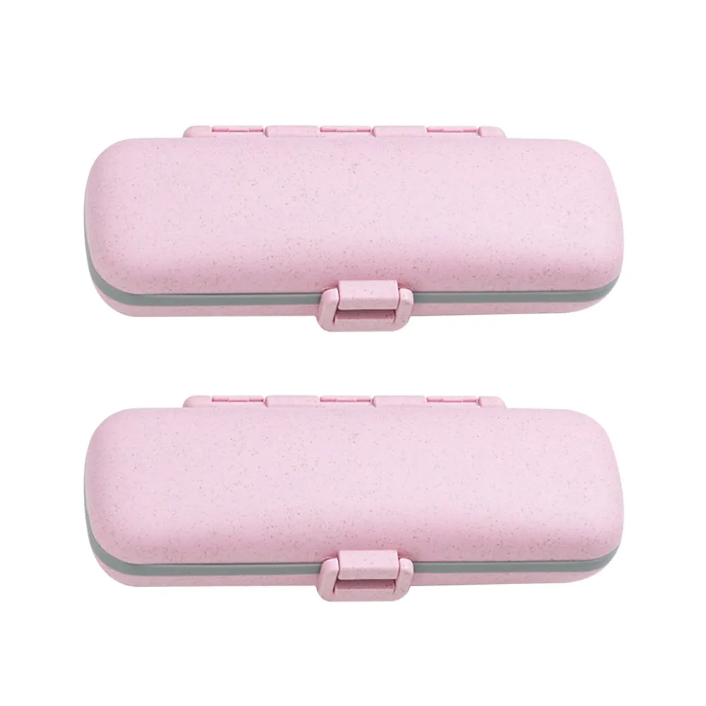 

2Pcs Sealed Medicine Storage Box Plastic Portable Pill Organizer Travel Mini Container Jewelry Case for Rings Ear Accessories