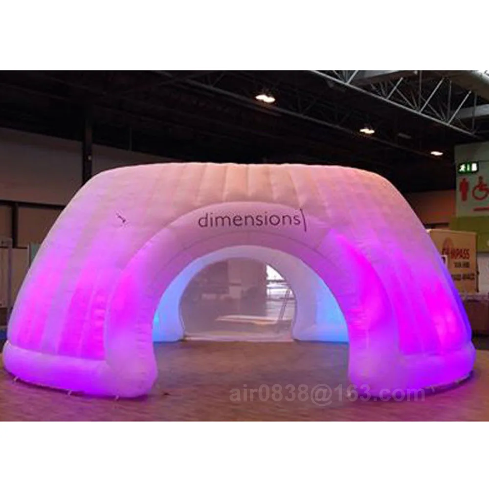 Inflatable Dome Tent Panorama LED Lights Circular Roofless Event Shelter Party Pavilion for Conferences with Printing