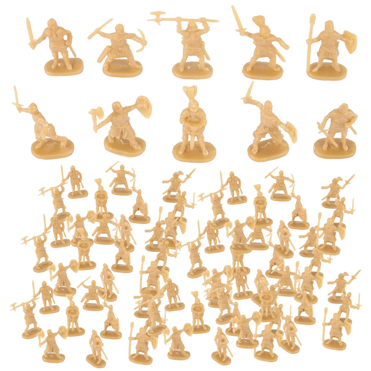 1:72 200/Set Plastic Ancient Soldier Figures Toy Archaic Soldiers Men Swordsman Action Figure DIY War Scene Toys Gold