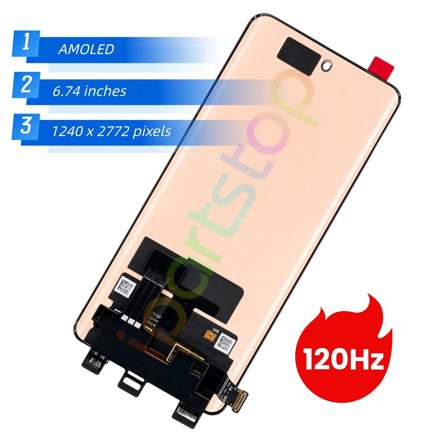 iParts Replacement New Display for OnePlus Ace 2 Pro 5G PJA110 120Hz AMOLED Touch Screen Digitizer Assembly all Functions OEM
