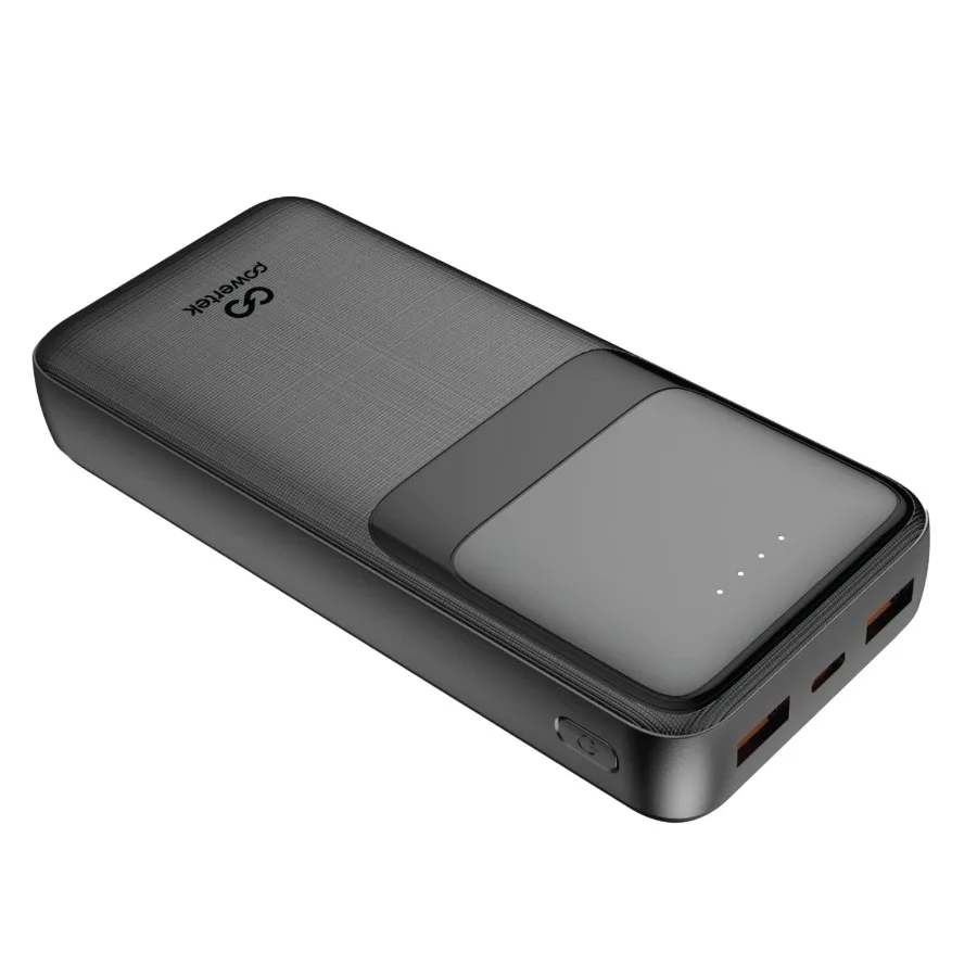 Powertek 20 000mAh Portable Charger PD Power Bank with USB-C Black