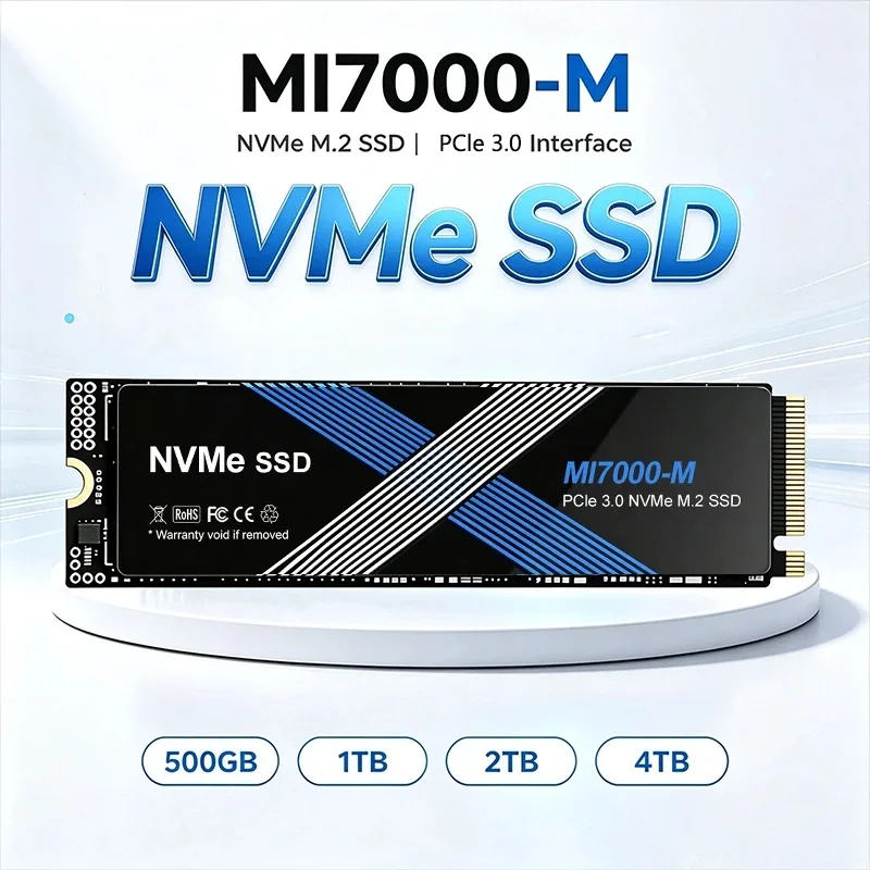 MI7000-M M.2 SSD Hard Disk, 500GB 1TB 2TB 4TB, High Speed NVMe M2 SSD,  Internal Solid State Drive, For Laptop Desktop PC.