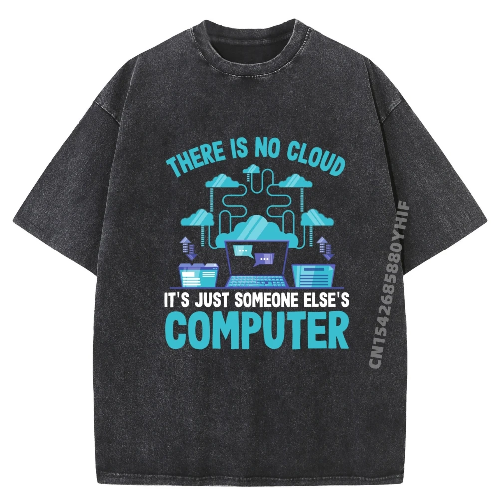 

Забавная однотонная рубашка «Нет облако, это просто все равно» для компьютера, мужские потертые майки в английском стиле