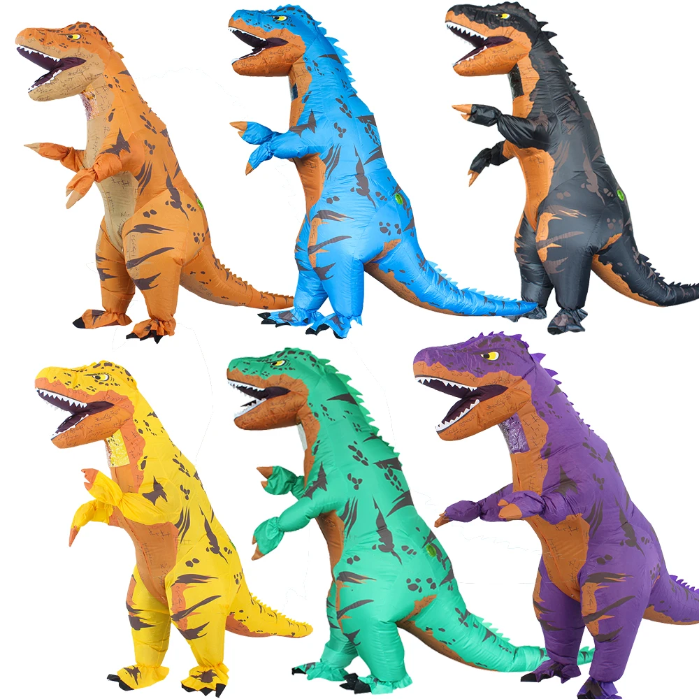 

Inflatable Dinosaur Costume Anime Purim Halloween T Rex Air Blow Up for Adult Men Women Funny Cosplay Christmas Party Dress Up