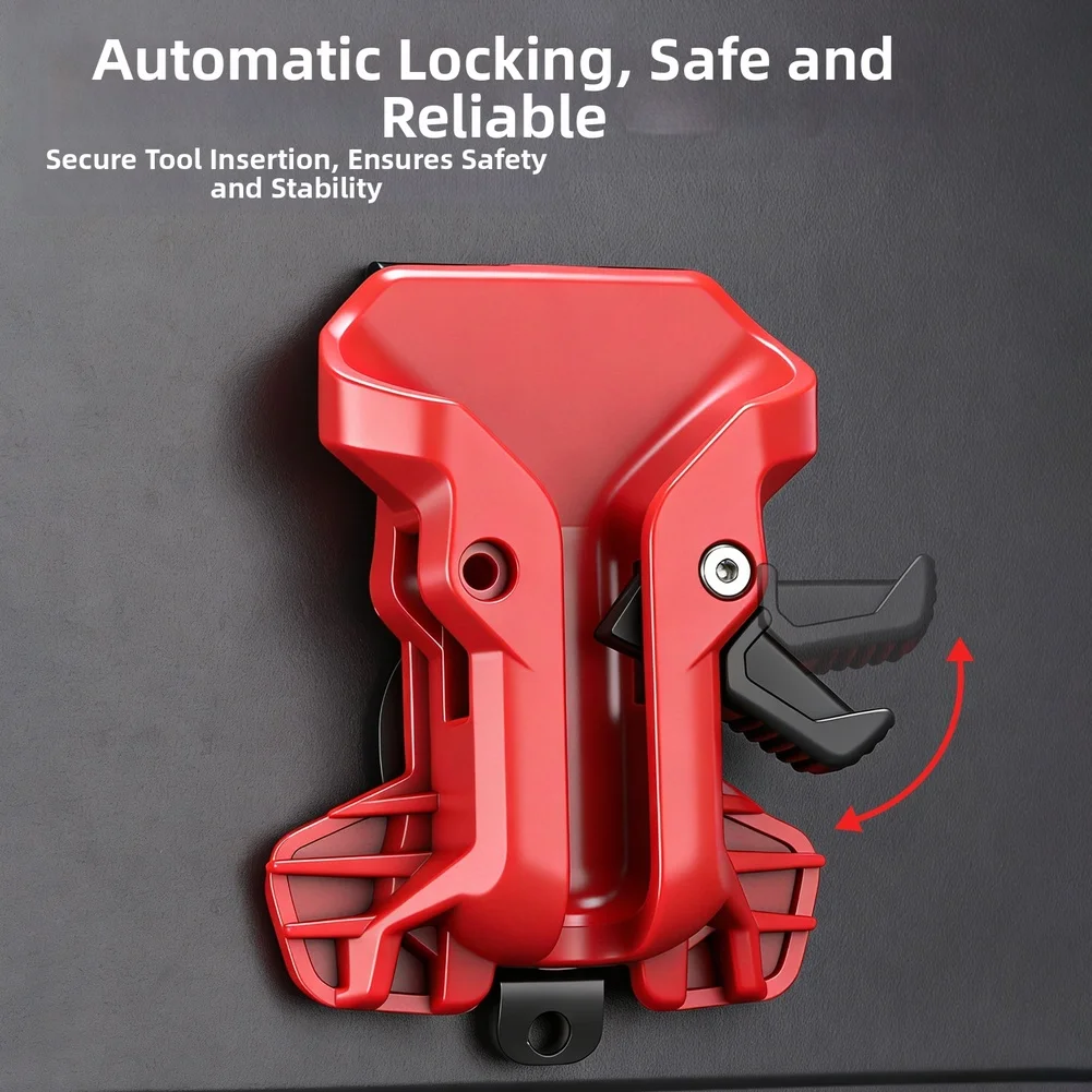 1pc Self-locking Drill Holder Belt Clip HeavyDuty ABS Electric Tool Holster Quick Release Belt Clip Organizer For Drills Hammers