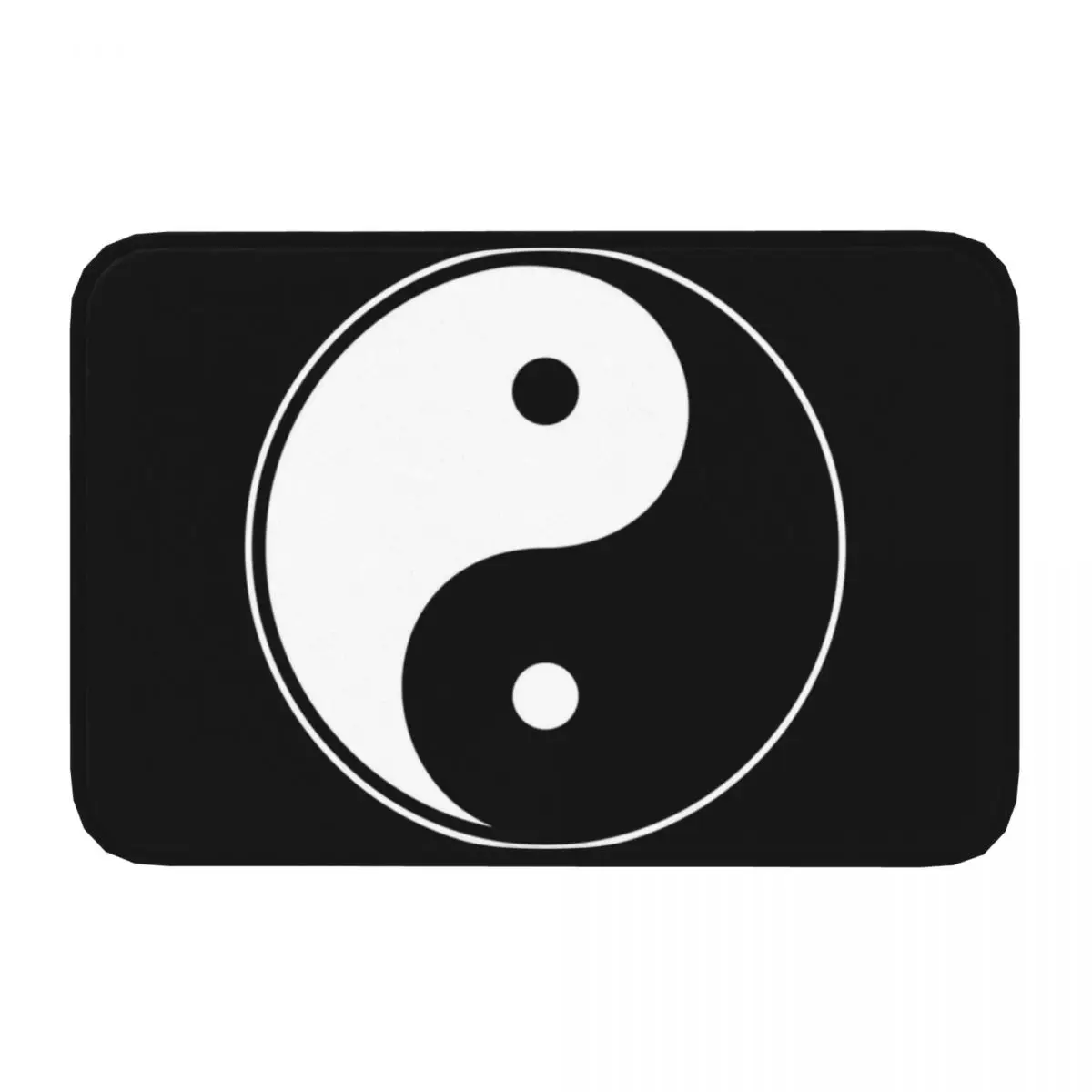 Tai Chi Yin and Yang Pattern Bathroom Door Mat Carpet Porch Living Room Home Kitchen Bedroom Floor Mat Durable Non-slip Mat