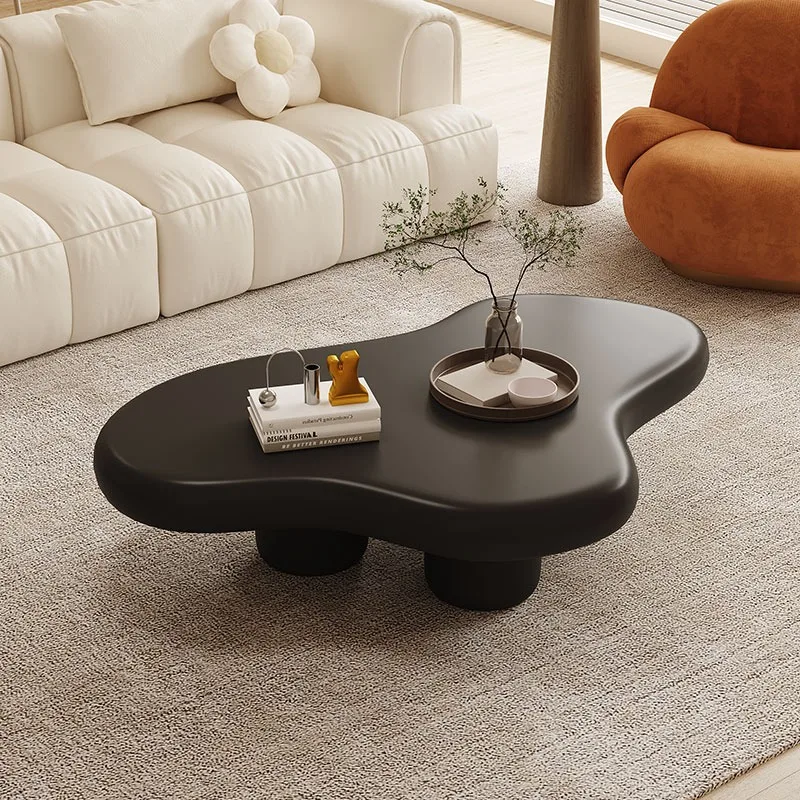 High quality modern home furniture detachable white cloud shape wooden coffee table for living room