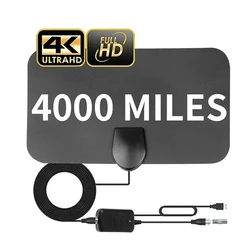 8K 4K TV Antenna For Global Digital TV 1080P 25DB High Gain Booster HD For RV outdoor Car antenna Indoor TV Free Channel