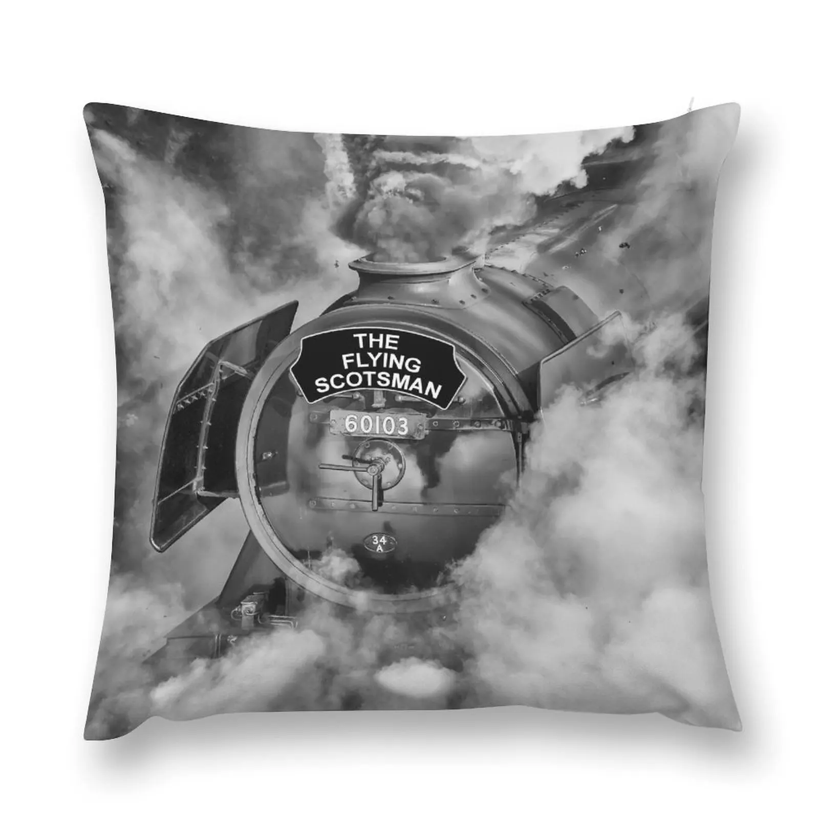 The Flying Scotsman 60103, in a cloud of steam and smoke Throw Pillow Pillow Cases Decorative covers for pillows pillow