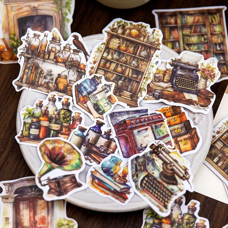 30 Pcs/pack Vintage Furniture Decorative Stickers Scrapbooking Label Sticker Diary Stationery Album Phone Cup Journal Planner