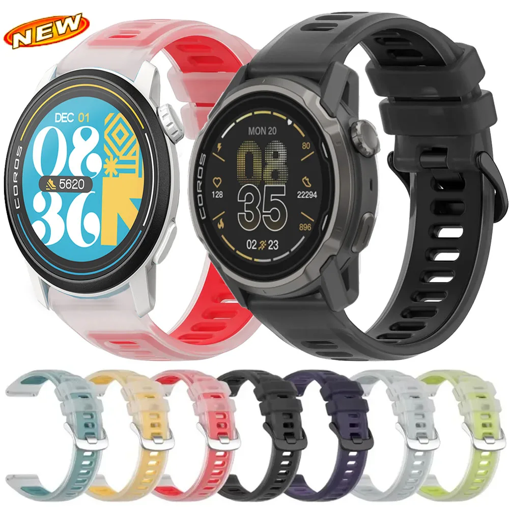 20/22 مللي متر حزام سيليكون لساعة كوروس APEX 2-4 42 مللي متر/PACE Pro/3 2 حزام ساعة شبه شفاف Suunto Race 2-1-S/عمودي 2-1 الفرقة #1